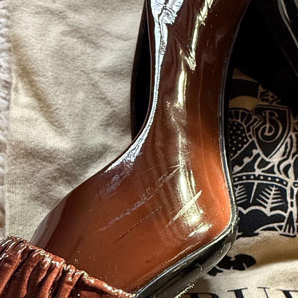 Burberry Dark Brown Patent Leather Heels - Picture 12 of 12